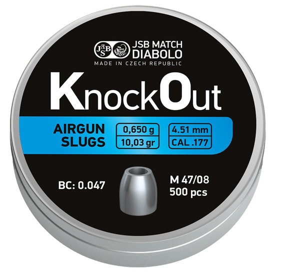 JSB .177 Knock Out Airrifle Slugs 10.03 Gr. (4.51)