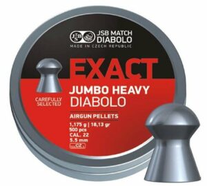 JSB Jumbo Exact Airgun Pellets .22 - 5.52 _ 15.89 grain 500 pc big box