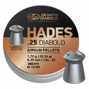 JSB Hades Airgun Pellets .25 - 5.5 _ 25.54 grain 300 pc