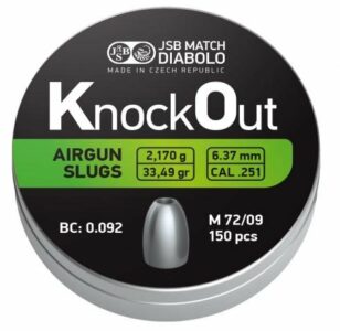 JSB .25 Knock Out Airrifle Slugs 33.49 Gr (.251)