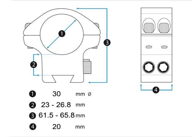 FX Airguns No Limit Scope Mounts 34 mm. Dovetail