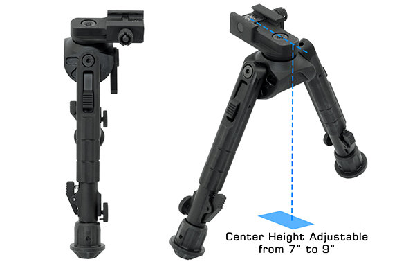 UTG Recon 360 TL Bipod, 7″-9″ Center Height, Picatinny (TL-BP01-A)