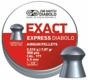JSB Exact Express Airgun Pellets .177 - 4.52 _7.87 grain 500 pc