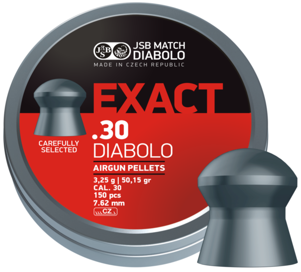 JSB Exact Heavy Airgun Pellets .30 - 7.62 _ 50.15 grain 150 pc