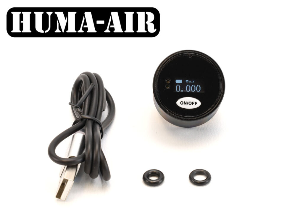 Digital Mini Pressure Gauge 28 mm. Rechargable G1/8 BSP Treads 300 Bar