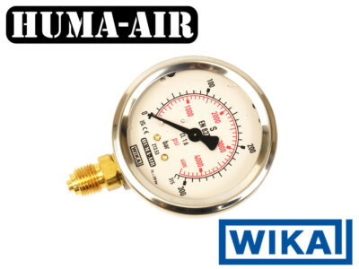 Wika pressure gauge 65 mm liquid filled G1/4 BSP