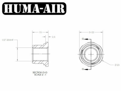 Quick Detach Moderator Adaptor 1/2 UNF Barrel Part (H-LOC B-23_1/2UNF)