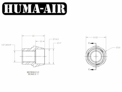 Quick Detach Moderator Adaptor 1/2 UNF Barrel Part (H-LOC_B-16.3_1/2UNF)