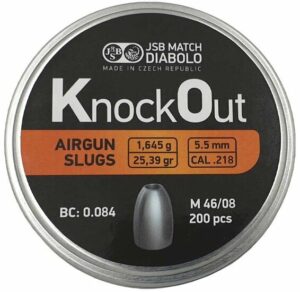 JSB .22 Knock Out Airrifle Slugs 25.39 Gr (.218)