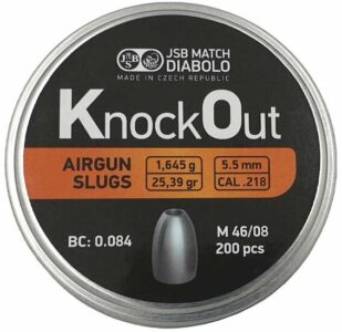 JSB .22 Knock Out Airrifle Slugs 25.39 Gr (.218)