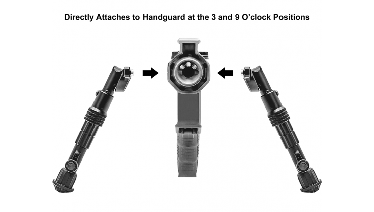 UTG Recon Flex M-LOK Bipod 5.7″-8″ Center Height (TL-BPDM01)