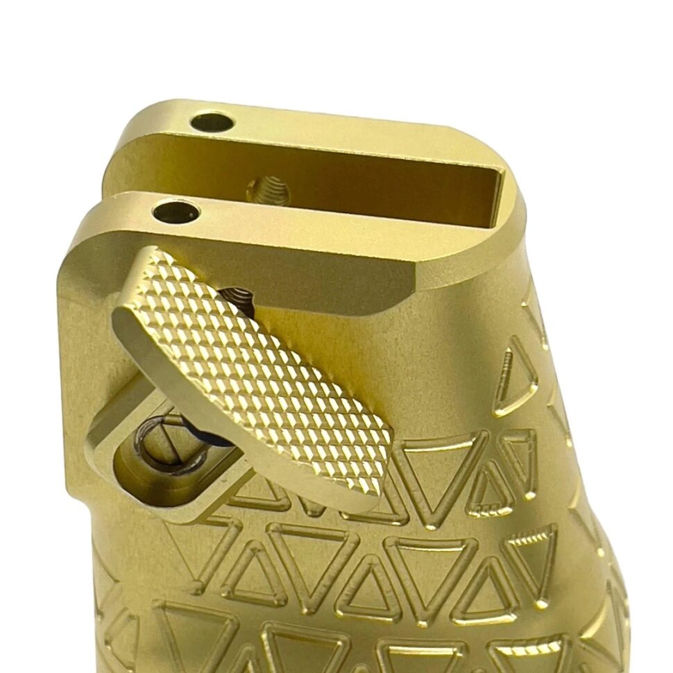 Saber Tactical AR Style Vertical Grip With Thumb Rest Gold ST0050B