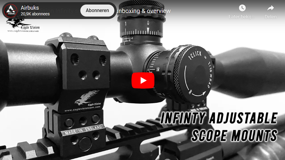 Video Eagle Vision Infinity Elevation Scope Mount Picatinny 30mm Forward/Backward 108 MOA