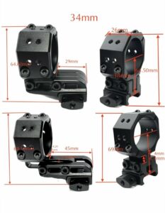 Eagle Vision Backward Infinity Adjustable Scope Mounts INS 30 Weaver Picatinny