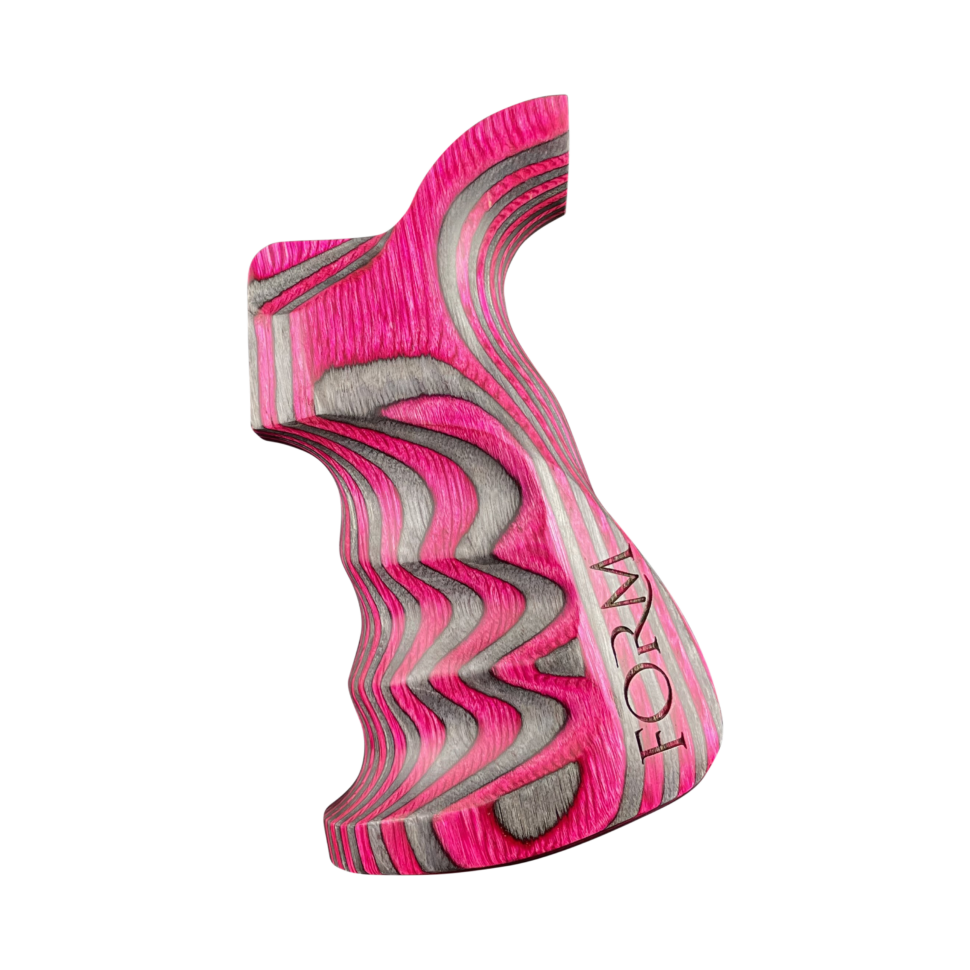 Laminated Handgrip Beavertail Pink and Black By Form Rifle Stocks