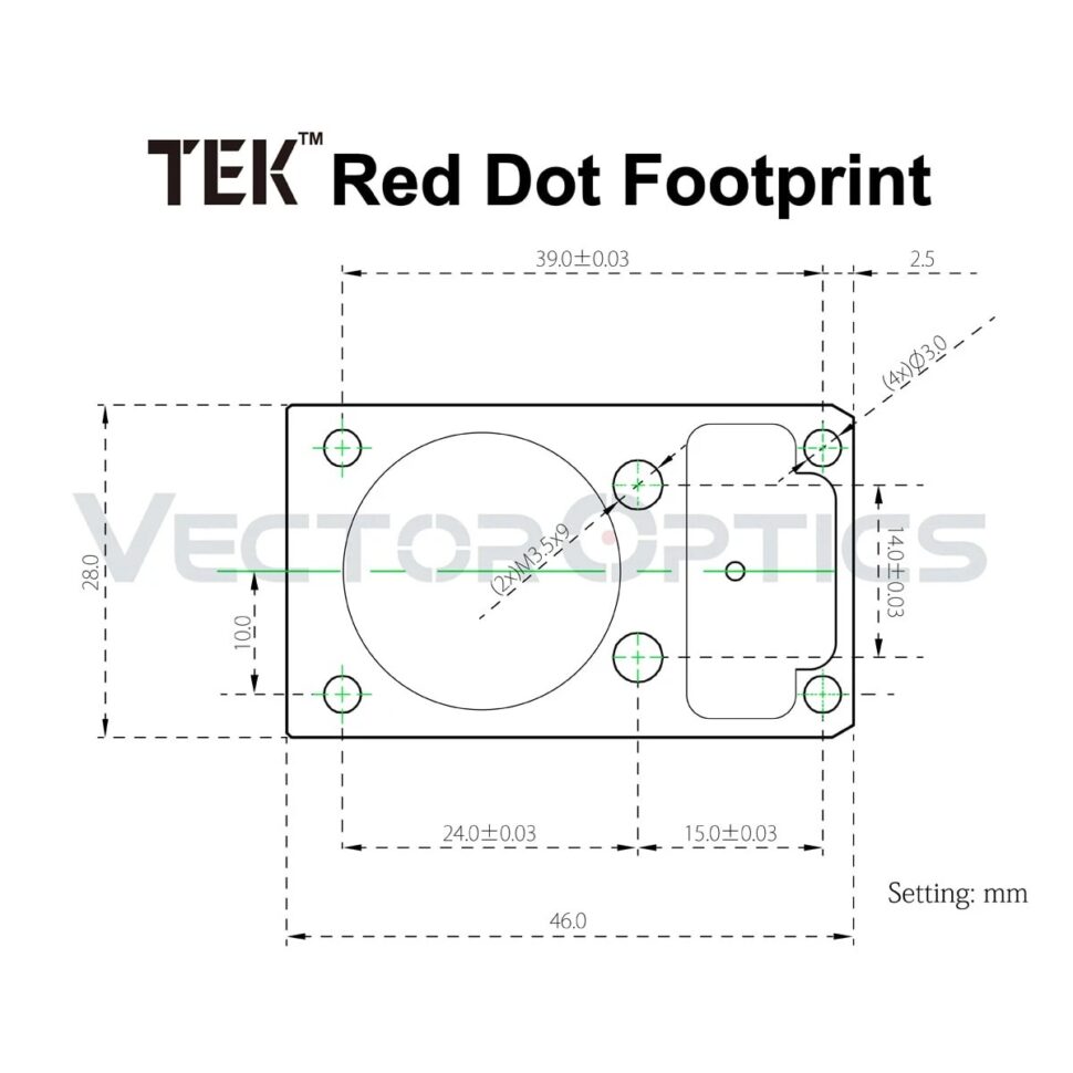 Mounting Base Raiser TEK Vector Optics (SCRA-67)