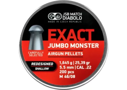 JSB .22 Jumbo Exact Monster Redesigned Shallow Airrifle Pellets 25.39 Gr 200 pc (5,52)