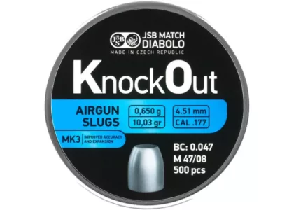 JSB .177 Knock Out Airrifle Slugs 10.03 Gr. (4.51) MK3