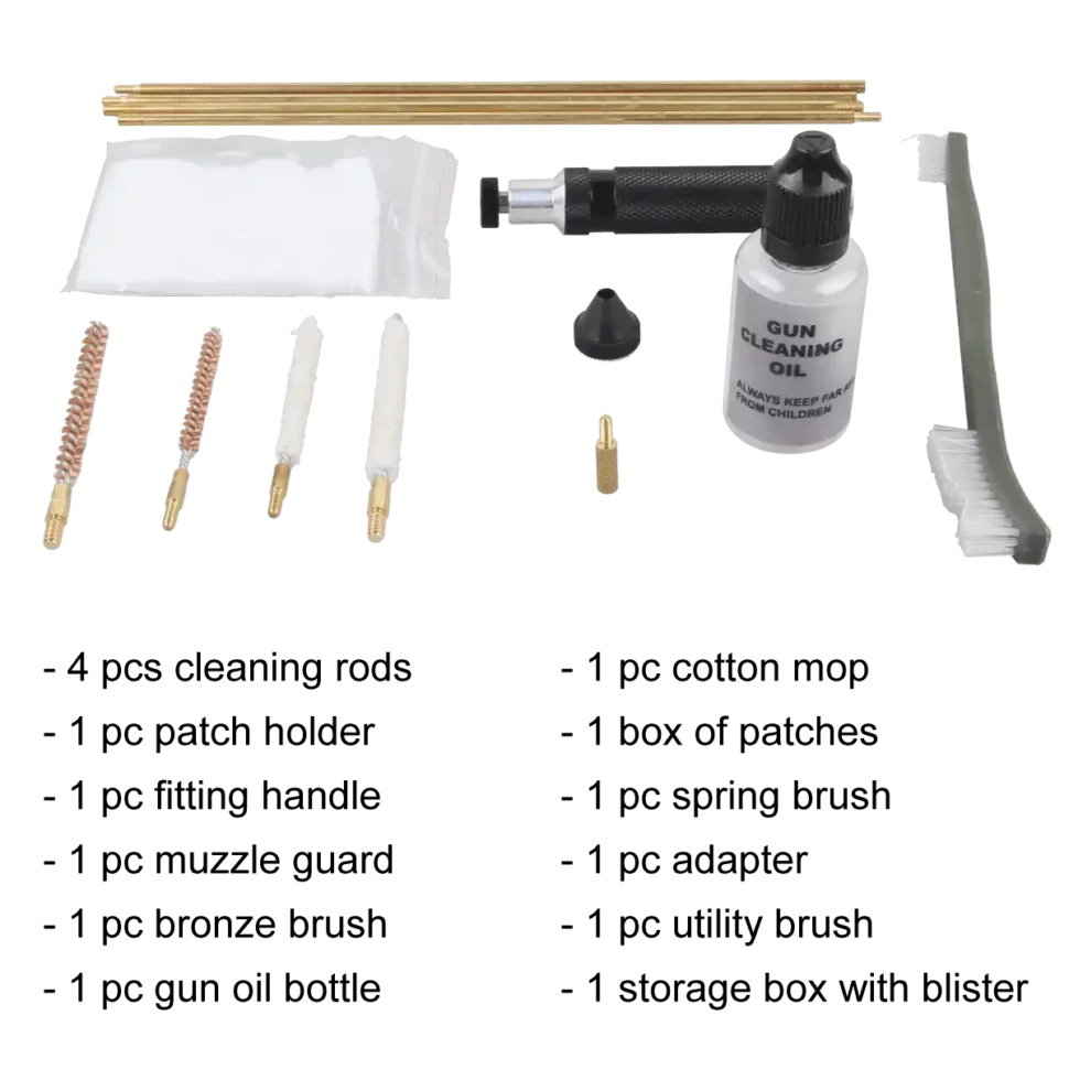 Gunpany 19 pc. Air Gun Cleaning Kit Combo .177-.22 By Vector Optics