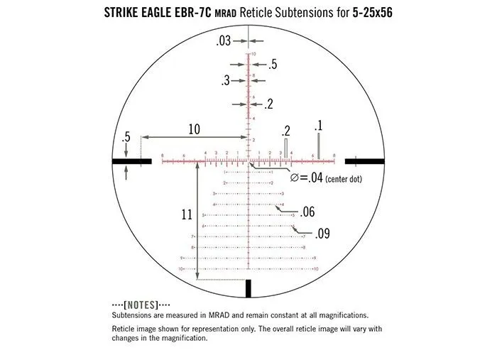 Vortex Strike Eagle 5-25×56 EBR-7C MRAD Rifle Scope