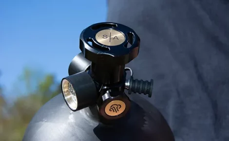 M18x1,5 Scuba Bottle Valve With Two Gauges And Bleed Screw SA ADJT SB