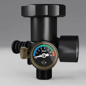 M18x1,5 Scuba Bottle Valve With Two Gauges And Bleed Screw SA ADJT SB