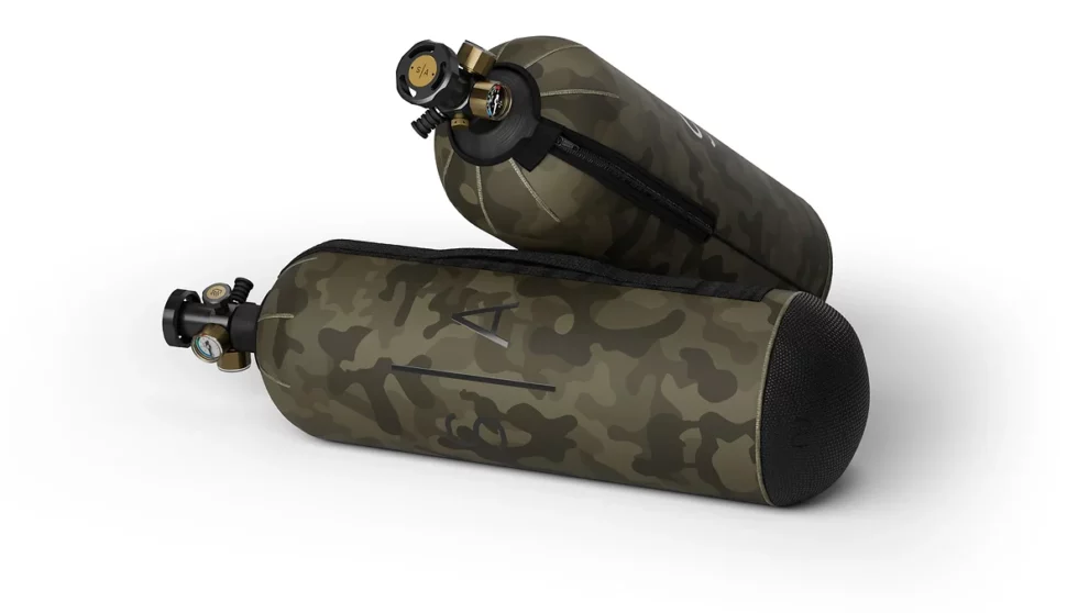 6.8 L HPA Bottle Sleeve With Carrying Handle Green Camo