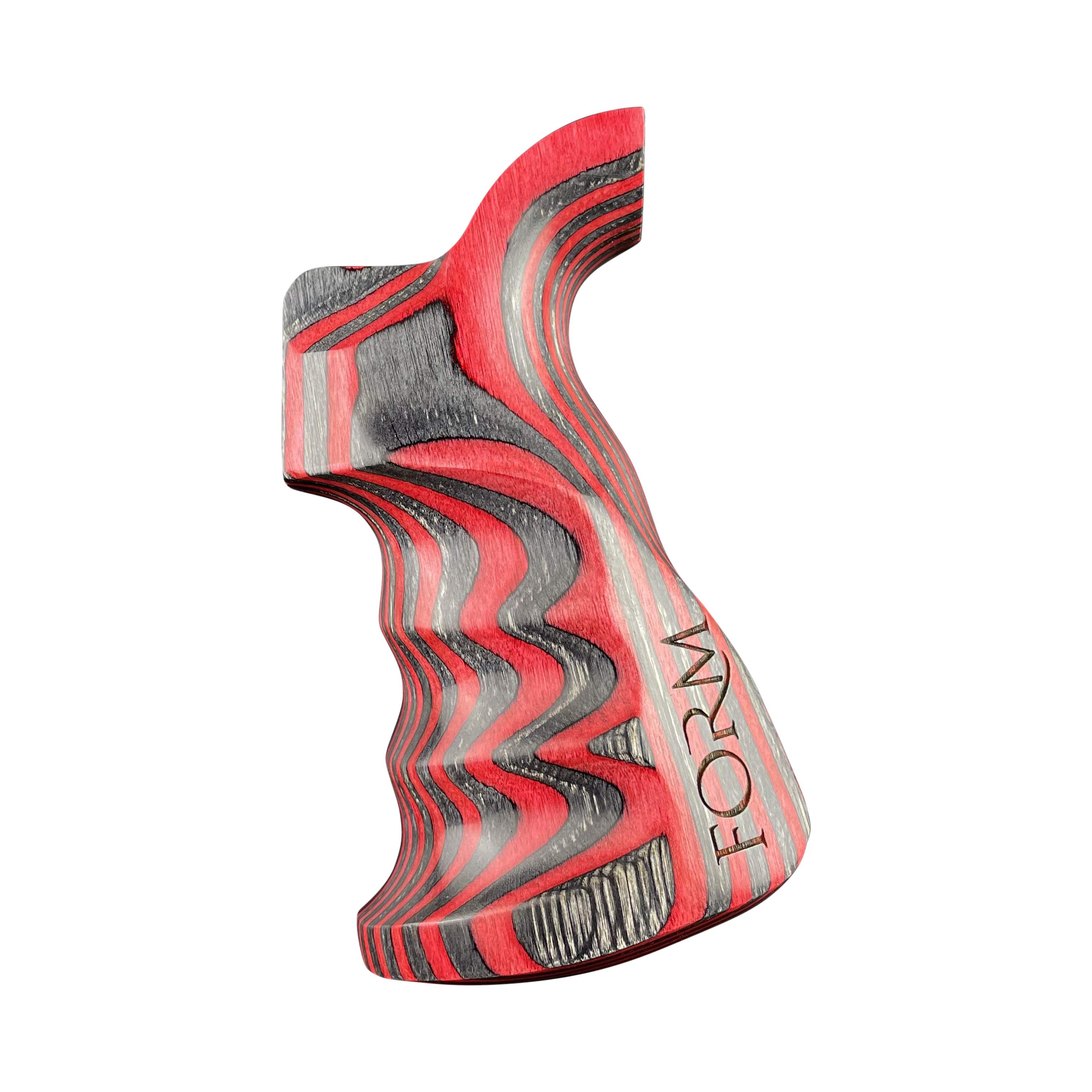 Laminated Handgrip Beavertail Red and Black By Form Rifle Stocks