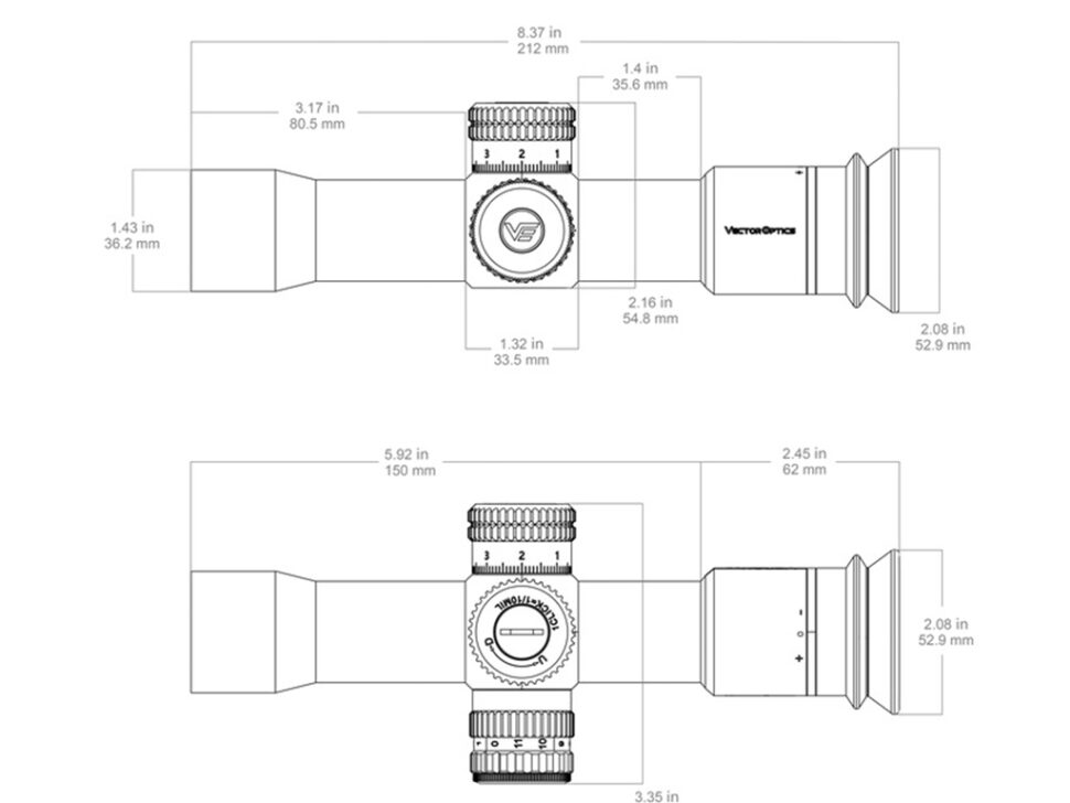 Vector Veyron Plus 10×30 Zero Compact Rifle Scope SCOM-46