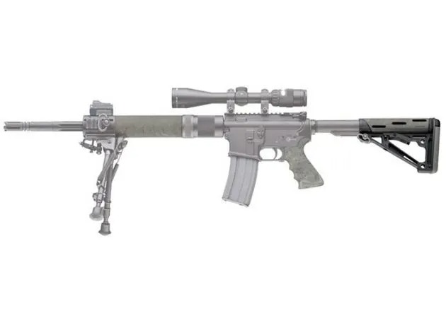 Stock Hogue AR15 OMCB Mil-Spec with grip Ghilly Green