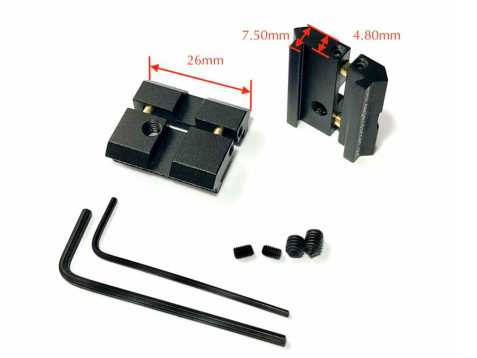 Eagle Vision 13 mm Dovetail To Picatinny Rail Adaptor 26 mm (2 pc.)