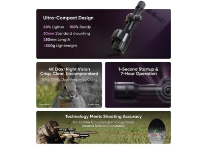 HikMicro Alpex 4K Lite A40EL LRF Night Vision Rifle Scope