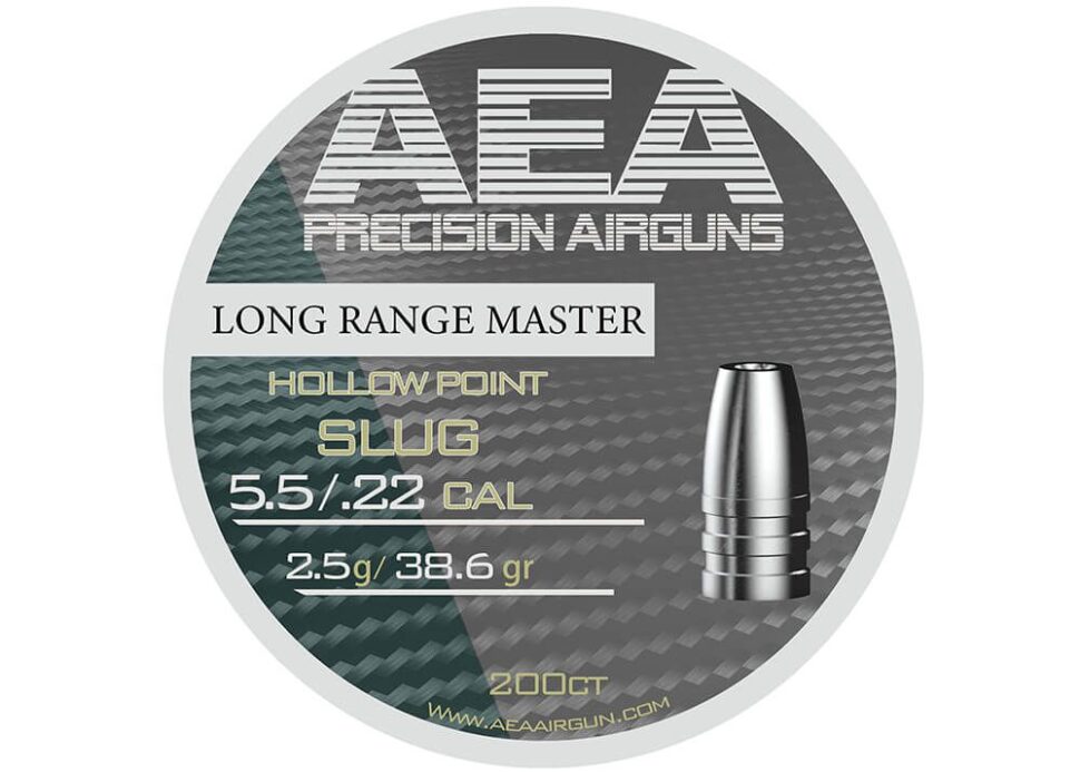 AEA Airgun Slugs Cal. 22 HP 38.6 Grain Long Range Master 200 pc.