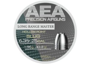 AEA Long Range Master Airgun Slugs Cal. 25 HP 30.2 grain 250pc.