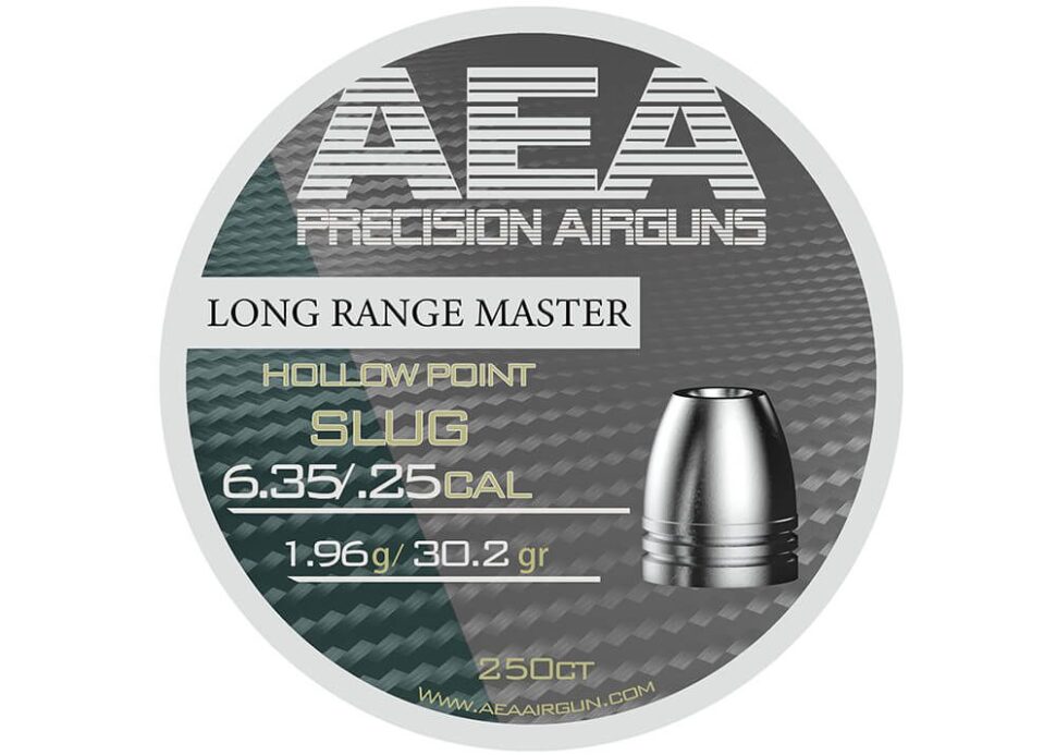 AEA Airgun Slugs Cal. 25 HP 30.2 Grain Long Range Master 250 pc.