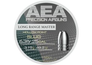 AEA Long Range Master Airgun Slugs Cal. 25 HP 49.2 grain 150pc.