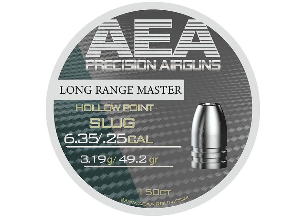 AEA Airgun Slugs Cal. 25 HP 49.2 Grain Long Range Master 150 pc.
