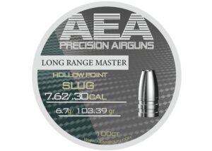 AEA Long Range Master Airgun Slugs Cal. 30 HP 103.39 grain 100pc.