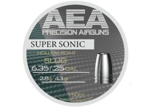 AEA Super Sonic Airgun Slugs Cal. 25 HP 43 grain 150pc.